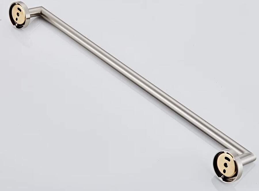 SaniClear Handdoek houder Inox | Wandmontage | Messing | Rond | RVS look