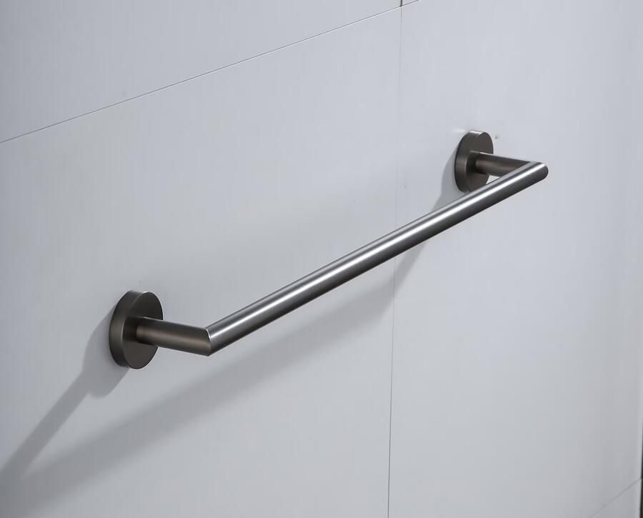 SaniClear Handdoek houder Iron | Wandmontage | Messing | Rond | Verouderd ijzer Gunmetal - Foto 2