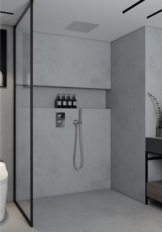 SaniClear Hoofddouche Cube | 30 cm | Vierkant | Chroom - Foto 3