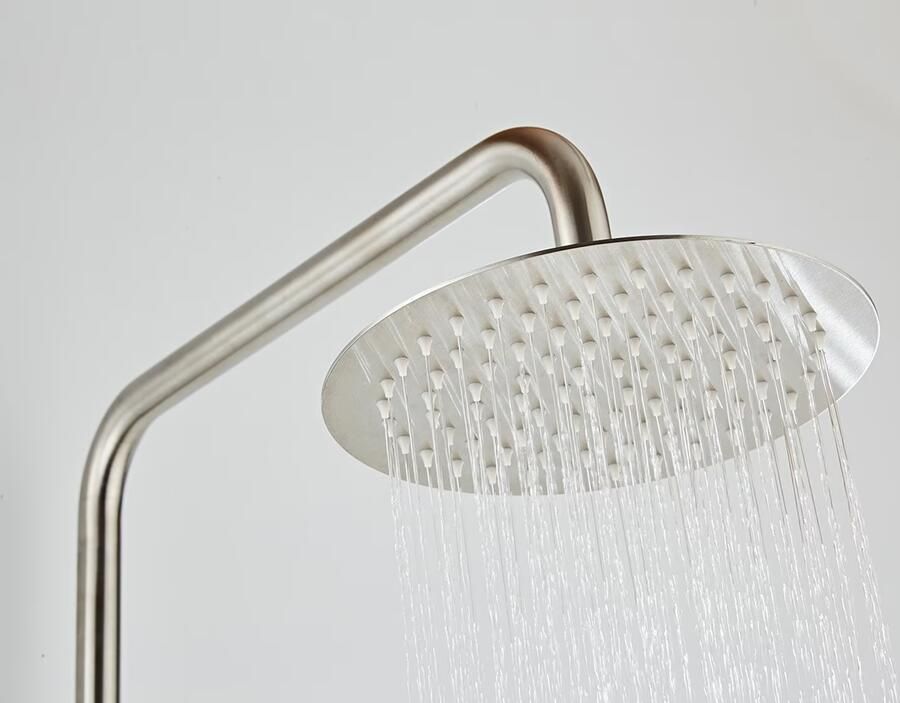 SaniClear Hoofddouche Inox | 20 cm | Rond | RVS look