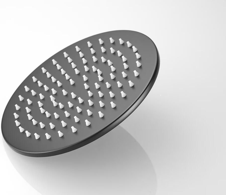 SaniClear Hoofddouche Vision | 20 cm | Rond | Mat zwart