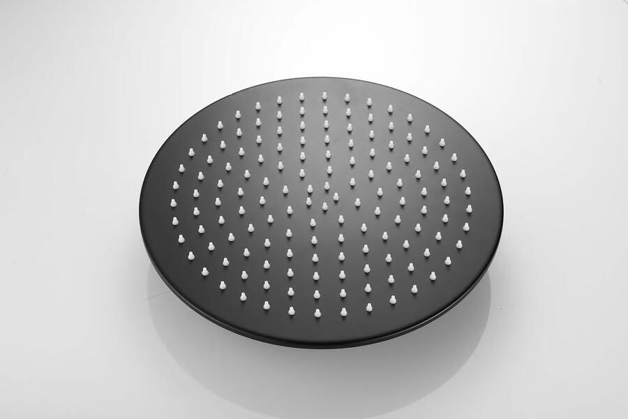 SaniClear Hoofddouche Vision | 30 cm | Rond | Mat zwart