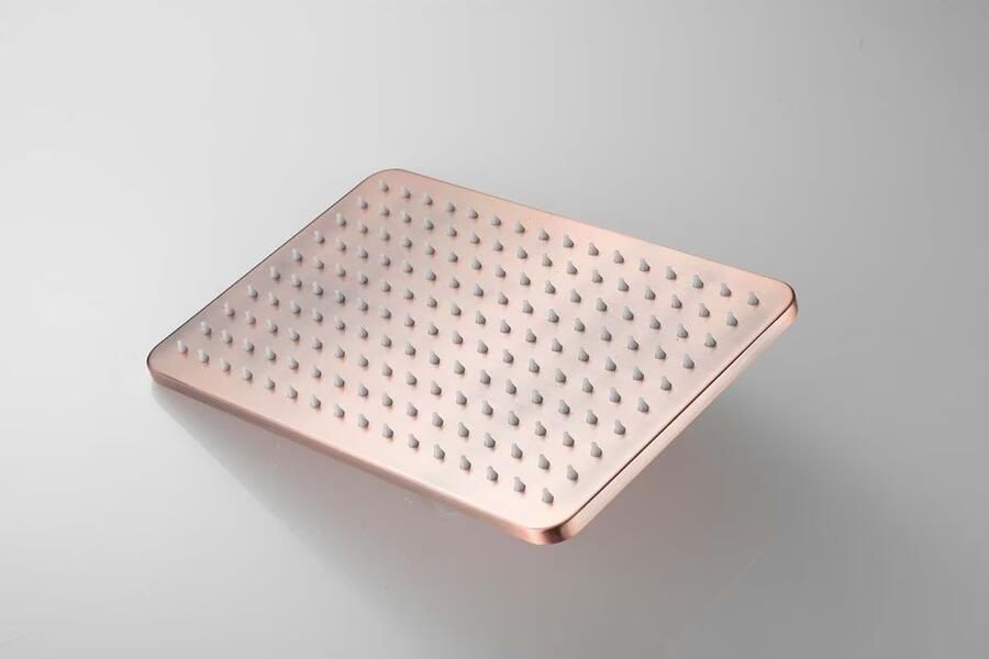 SaniClear Hoofddouche Vision | Rechthoek | Geborsteld koper