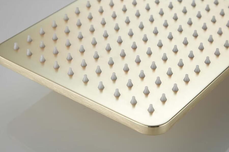 SaniClear Hoofddouche Vision | Rechthoek | Geborsteld messing - Foto 3