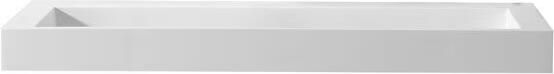 SaniClear Hoya wastafel zonder kraangat 100x45.5x8 cm solid surface wit mat - Foto 2