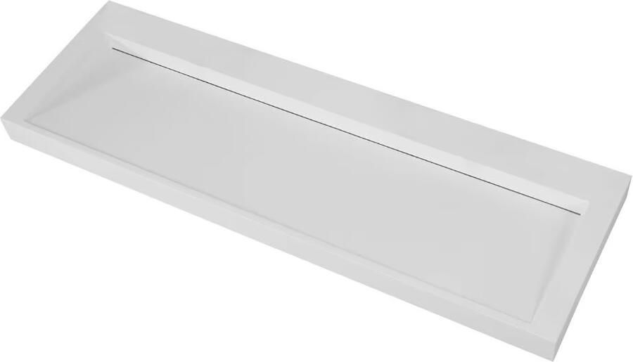 SaniClear Hoya wastafel zonder kraangat 140x45.5x8 cm solid surface wit mat - Foto 3