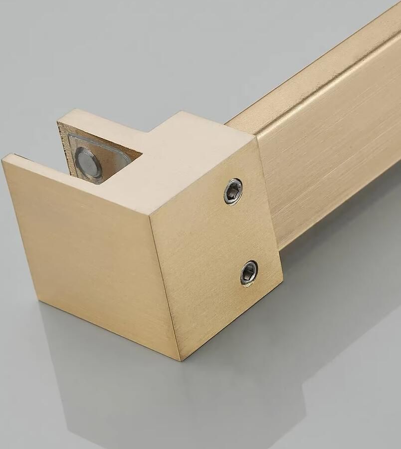 SaniClear Inloopdouche Blurred | 140x200 cm | Nano | Matglas | Geborsteld messing beslag - Foto 2