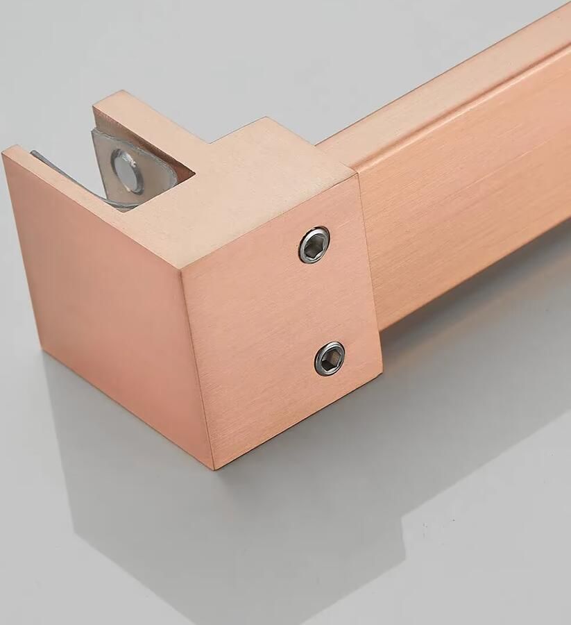 SaniClear Inloopdouche Blurred | 140x200 cm | Nano | Matglas | Geborsteld koper beslag - Foto 2