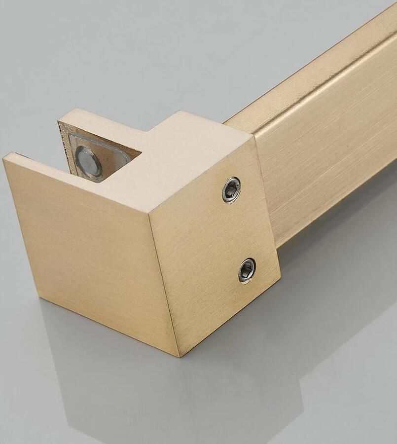 SaniClear Inloopdouche Bronze | 120x200 cm | Brons glas | Geborsteld messing beslag - Foto 3