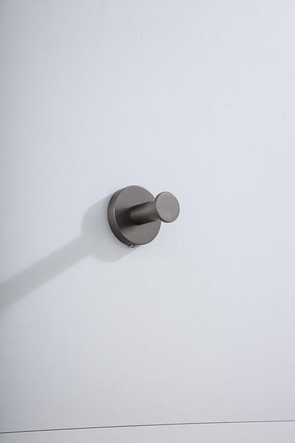 SaniClear Handdoek haak Iron | Wandmontage | Messing | Rond | Verouderd ijzer Gunmetal