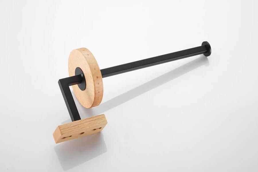 SaniClear Lumber reserverol houder messing Mat zwart