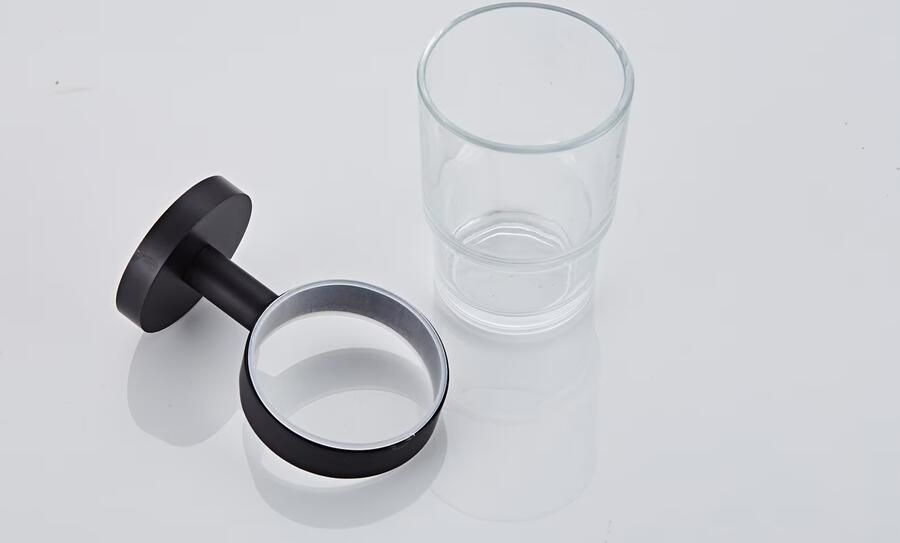 SaniClear Nero glashouder mat zwart