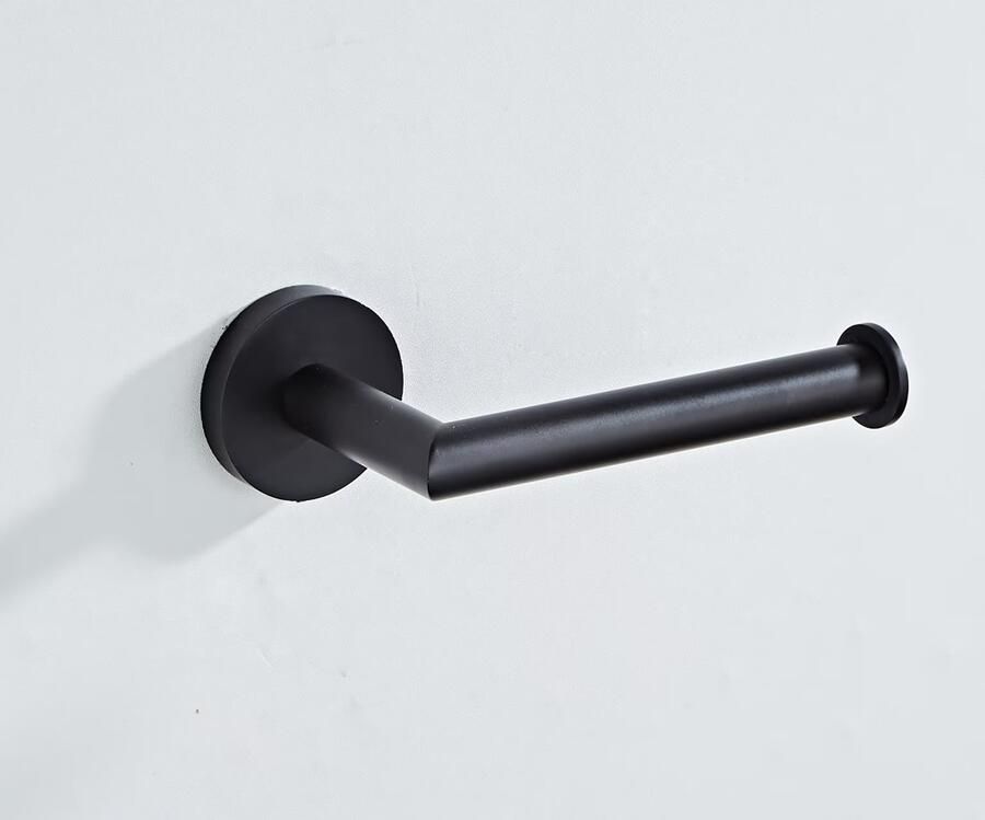 SaniClear Nero toilet accessoire set incl toiletborstel rolhouder en haak mat zwart