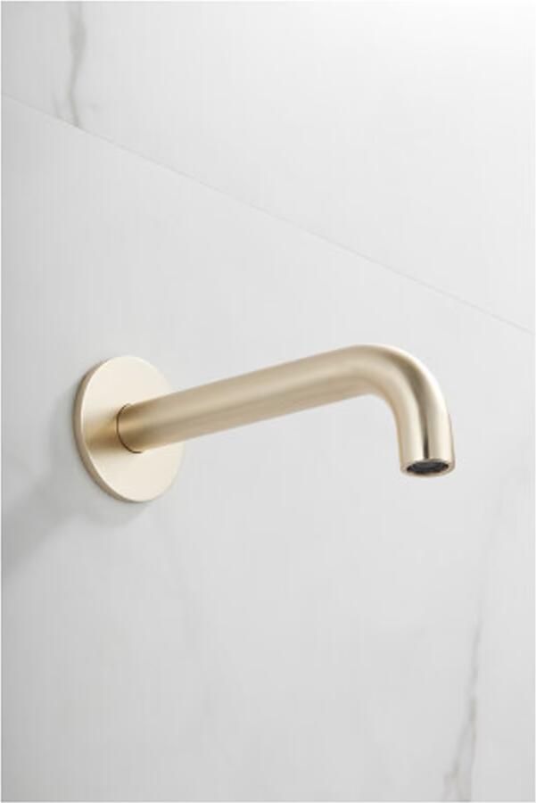SaniClear Plus baduitloop 20 cm Geborsteld messing mat goud - Foto 3