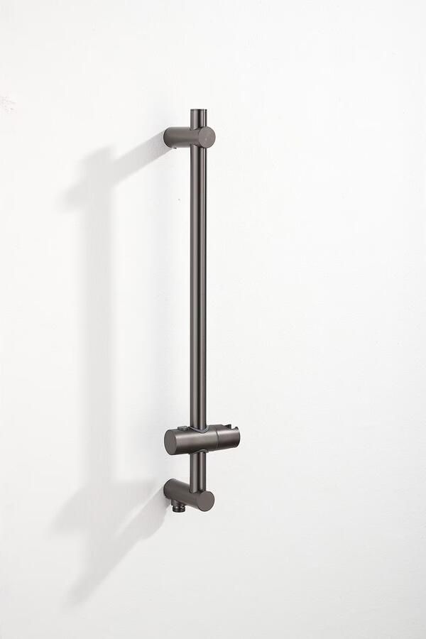 SaniClear Plus douche glijstang met wateraansluiting 60cm Verouderd ijzer gunmetal