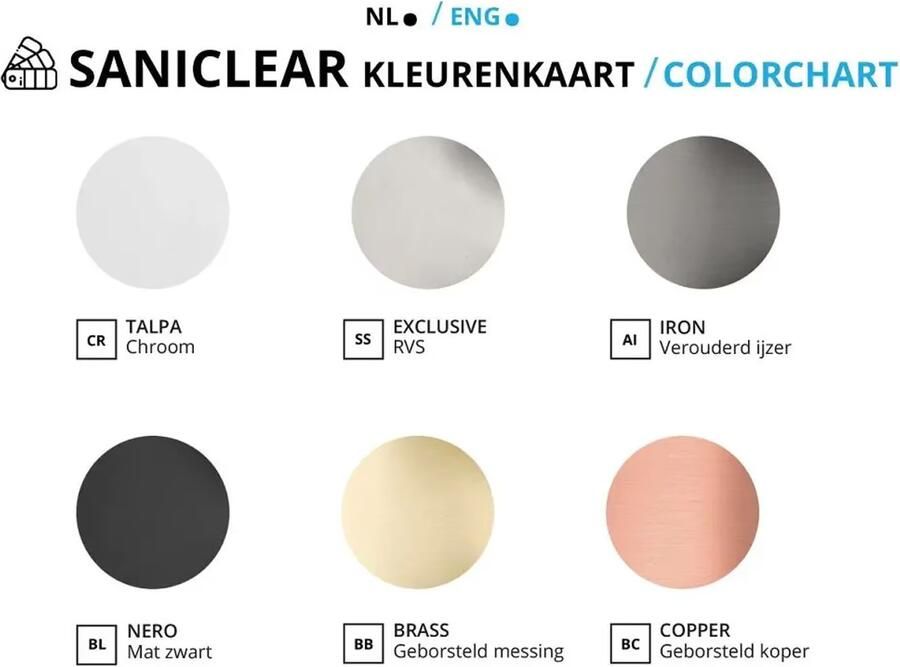 SaniClear Redro stabilisatiestang plafondbevestiging 120 cm Verouderd ijzer gunmetal - Foto 2