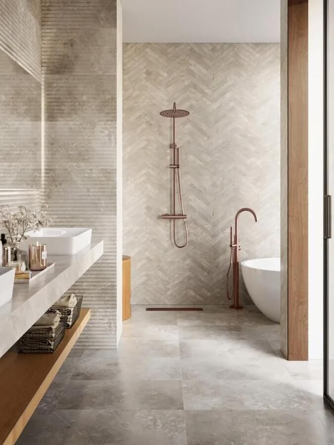 SaniClear Regendouche set Copper | Opbouw | 30 cm | Thermostaatkraan | 2-weg | Rond | Geborsteld koper - Foto 2