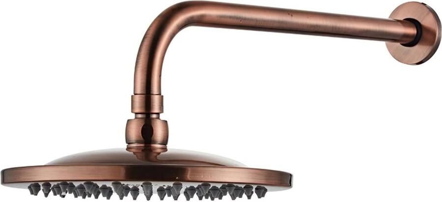 SaniClear Regendouche set Copper Pro | Inbouw | Thermostaatkraan | 2-weg | Rond | Geborsteld koper Zwart