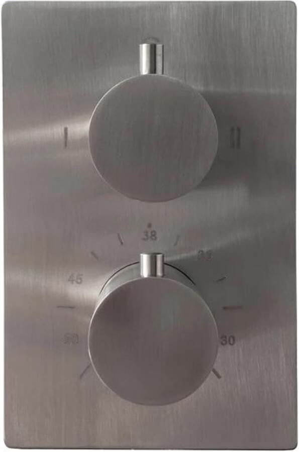 SaniClear Regendouche set Cube | Inbouw | 30x30 cm | Thermostaatkraan | Incl.Inbouwdeel | 2-weg | Rond | RVS look - Foto 3