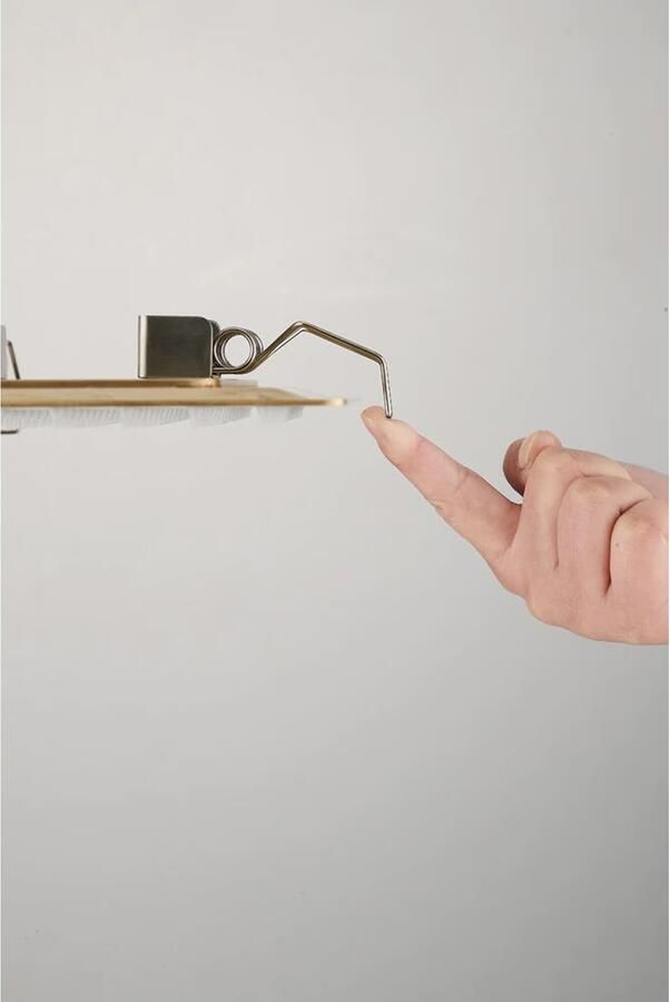 SaniClear Regendouche set Cube | Inbouw | 30x30 cm | Thermostaatkraan | Incl.Inbouwdeel | 2-weg | Rond | Geborsteld Messing mat goud