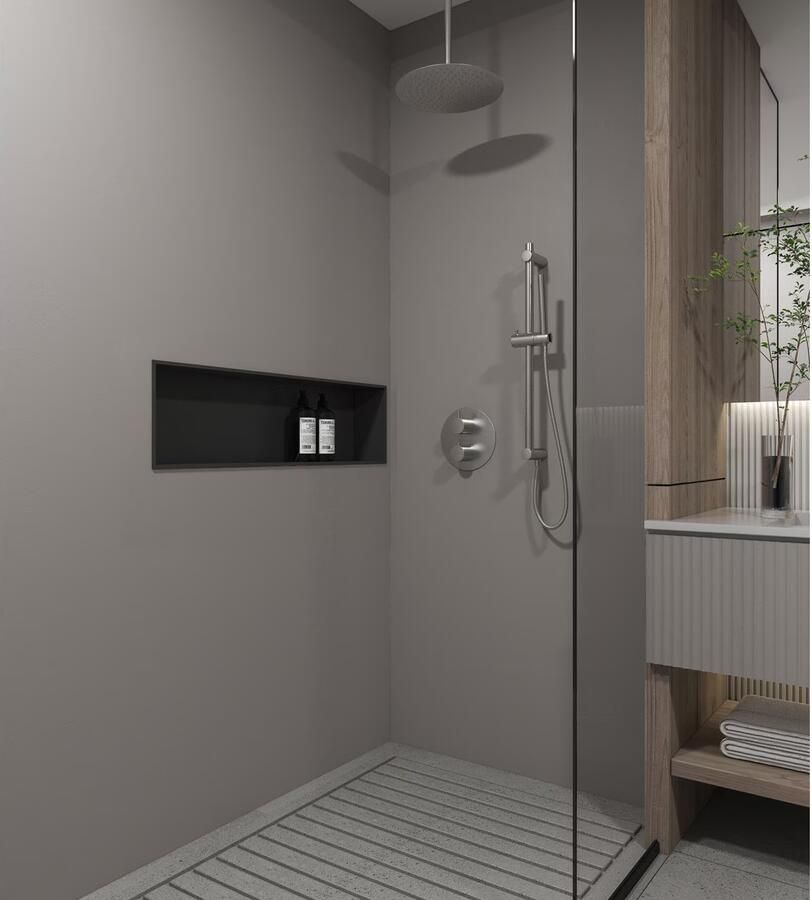 SaniClear Regendouche set Exclusive | Inbouw | 20 cm | Thermostaatkraan | 2-weg | Rond | RVS look