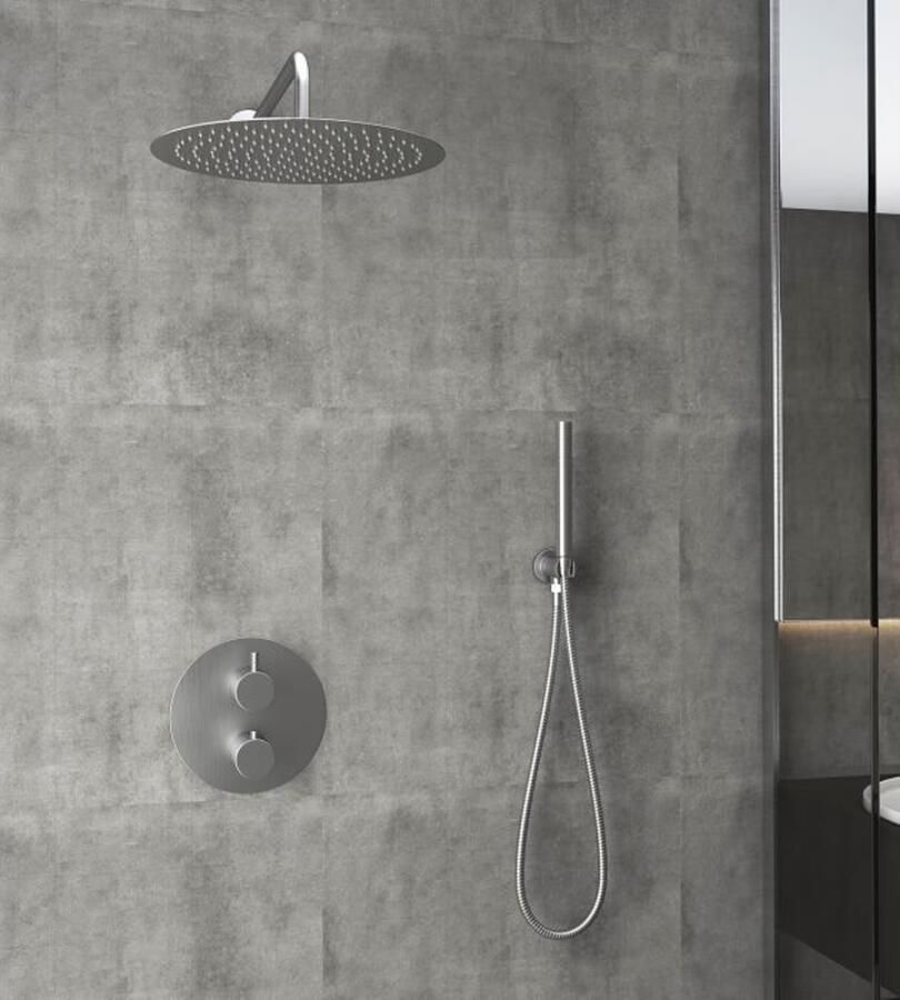 SaniClear Regendouche set Exclusive | Inbouw | 20 cm | Thermostaatkraan | 2-weg | Rond | RVS look - Foto 2