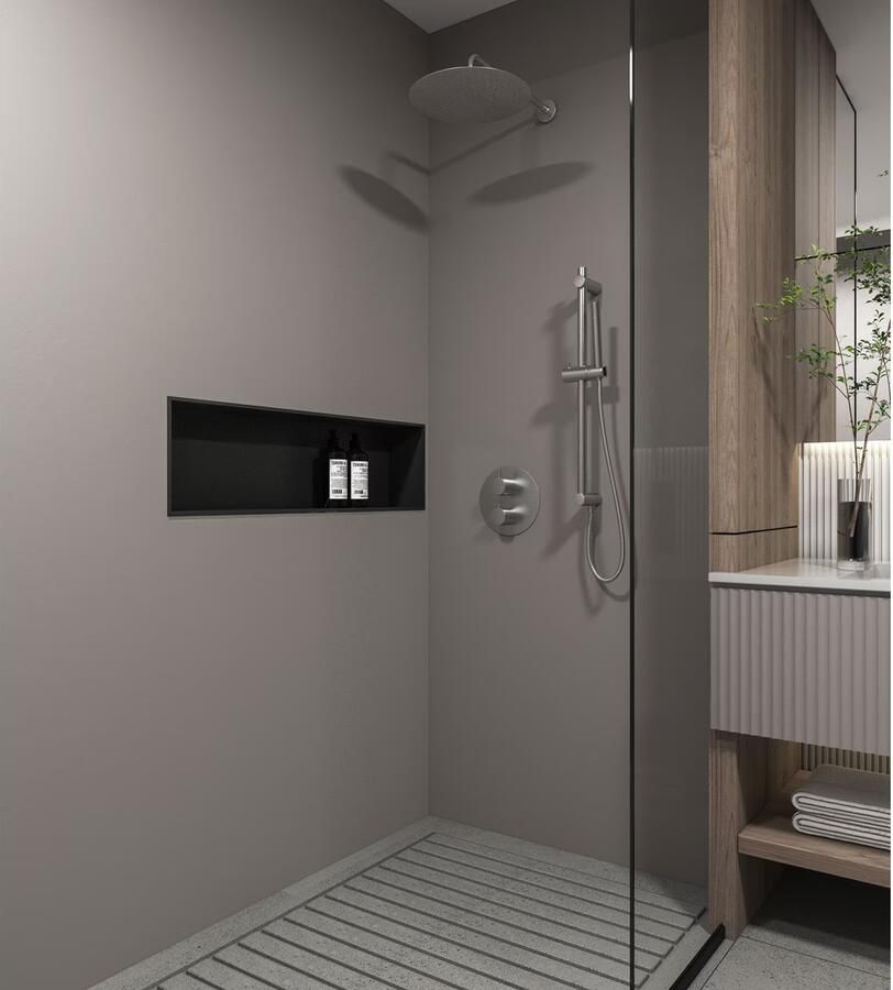 SaniClear Regendouche set Exclusive | Inbouw | 20 cm | Thermostaatkraan | Rond | RVS look