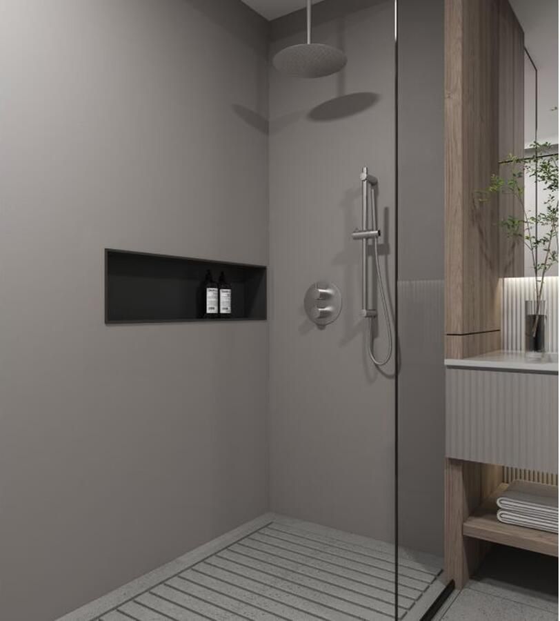 SaniClear Regendouche set Exclusive | Inbouw | 30 cm | Thermostaatkraan | 2-weg | Rond | RVS look