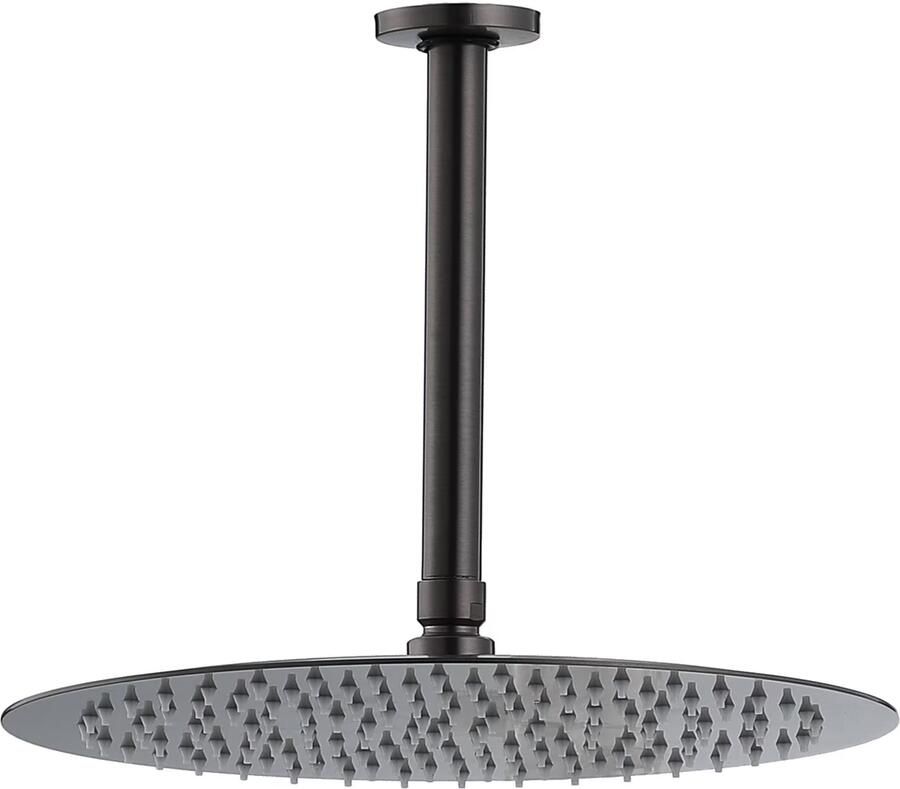 SaniClear Regendouche set Iron Pro | Inbouw | Thermostaatkraan | 2-weg | Rond | Verouderd ijzer gunmetal