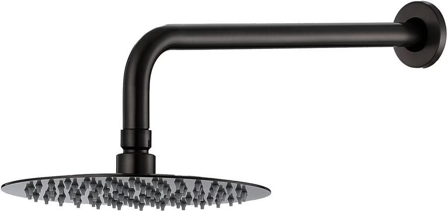 SaniClear Regendouche set Nero | Inbouw | Thermostaatkraan | 2-weg | Rond | Mat zwart