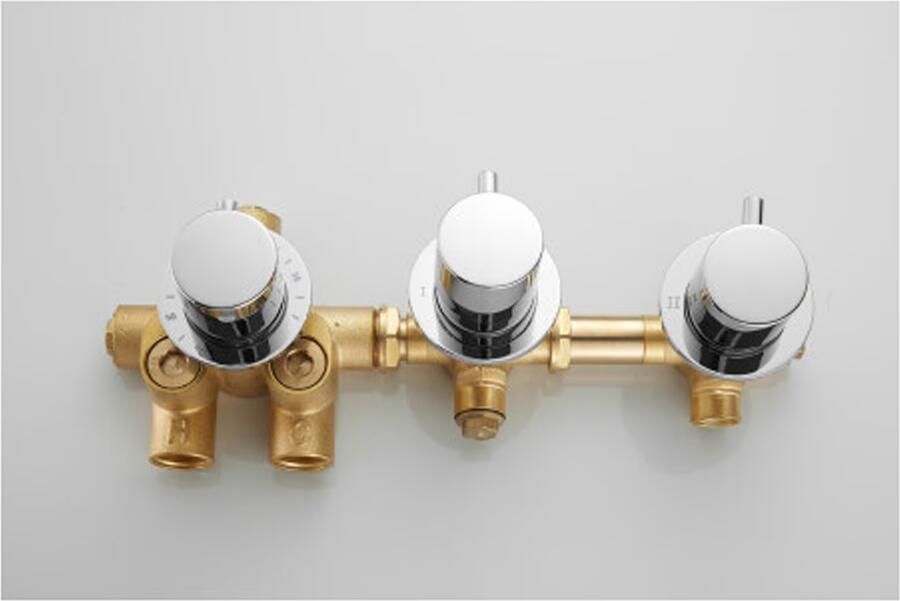 SaniClear Regendouche set Plus | Inbouw | Thermostaatkraan | Rond | Chroom - Foto 2