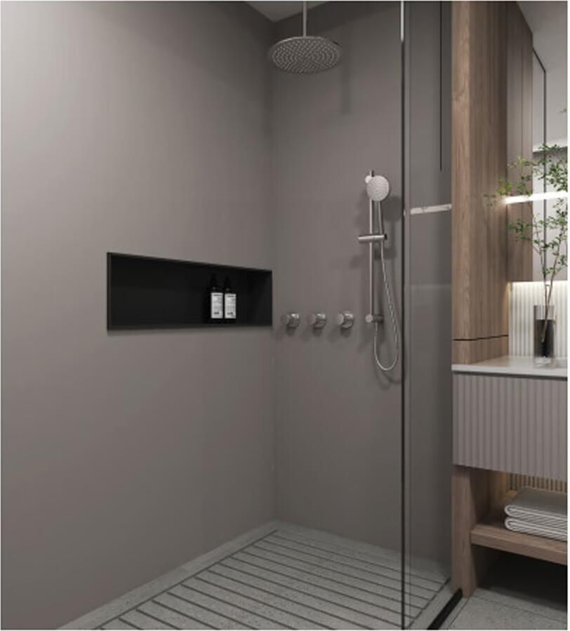 SaniClear Regendouche set Plus | Inbouw | Thermostaatkraan | Rond | Chroom - Foto 3