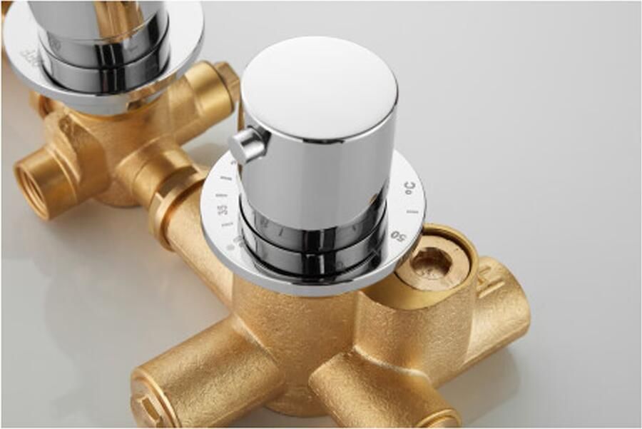 SaniClear Regendouche set Plus | Inbouw | Thermostaatkraan | Rond | Chroom - Foto 2