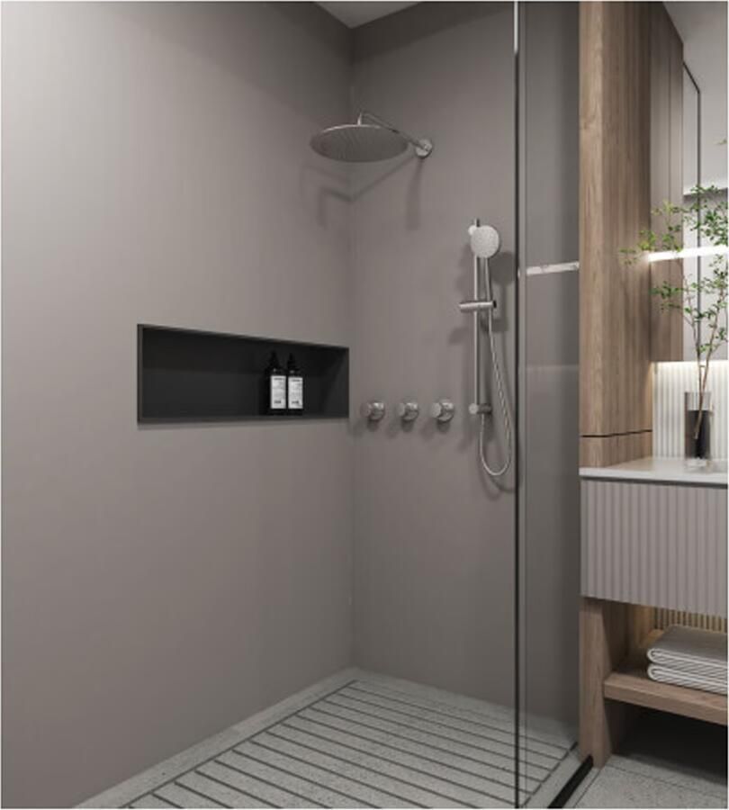 SaniClear Regendouche set Plus | Inbouw | Thermostaatkraan | Rond | Chroom - Foto 3