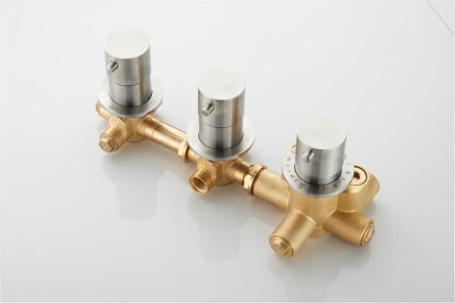 SaniClear Regendouche set Plus | Inbouw | Thermostaatkraan | Rond | RVS look - Foto 2