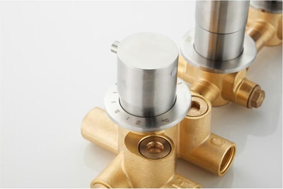 SaniClear Regendouche set Plus | Inbouw | Thermostaatkraan | Rond | RVS look - Foto 2