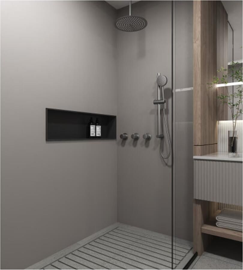 SaniClear Regendouche set Plus | Inbouw | Thermostaatkraan | Rond | Verouderd ijzer gunmetal - Foto 3