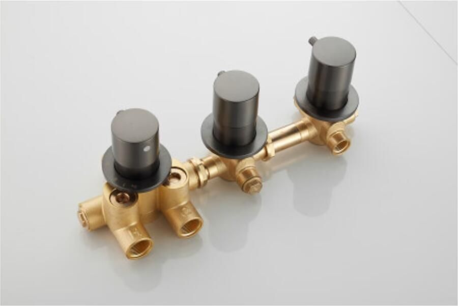 SaniClear Regendouche set Plus | Inbouw | Thermostaatkraan | Rond | Verouderd ijzer gunmetal - Foto 2
