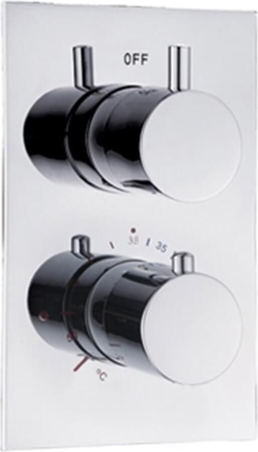 SaniClear Regendouche set Shine Pro | Inbouw | Thermostaatkraan | 2-weg | Rond | Chroom