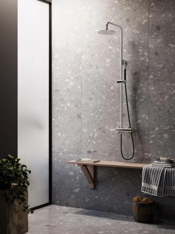 SaniClear Regendouche set Talpa Pro | Opbouw | 20 cm | Thermostaatkraan | 2-weg | Rond | Chroom - Foto 3