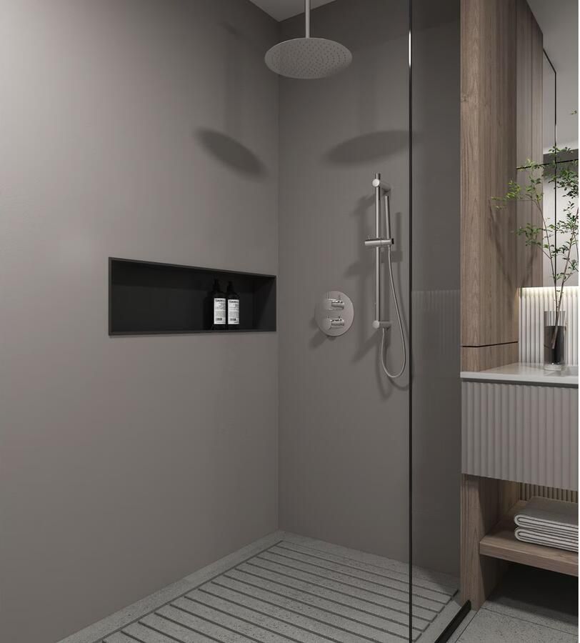 SaniClear Regendouche set Talpa | Inbouw | 20 cm | Thermostaatkraan | 2-weg | Rond | Chroom