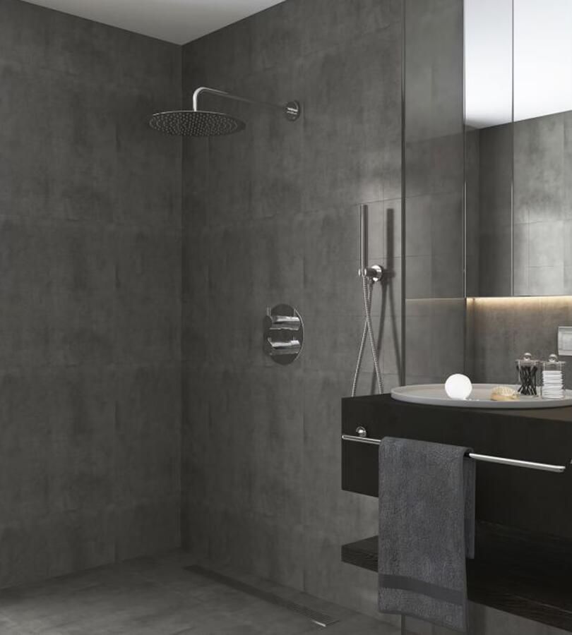 SaniClear Regendouche set Talpa | Inbouw | 30 cm | Thermostaatkraan | 2-weg | Rond | Chroom - Foto 2