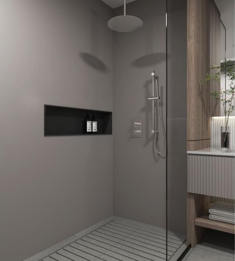 SaniClear Regendouche set Talpa | Inbouw | 30 cm | Thermostaatkraan | Incl.Inbouwdeel | 2-weg | Rond | Chroom