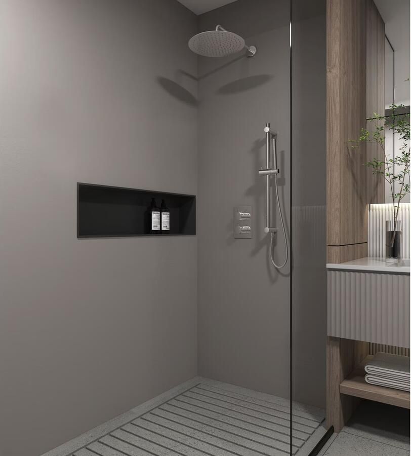 SaniClear Regendouche set Talpa | Inbouw | 30 cm | Thermostaatkraan | Rond | Chroom