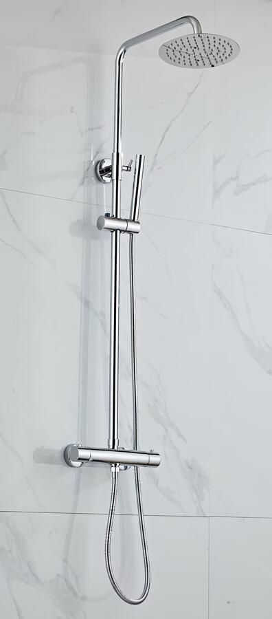 SaniClear Regendouche set Talpa | Opbouw | 20 cm | Thermostaatkraan | 2-weg | Rond | Chroom - Foto 2