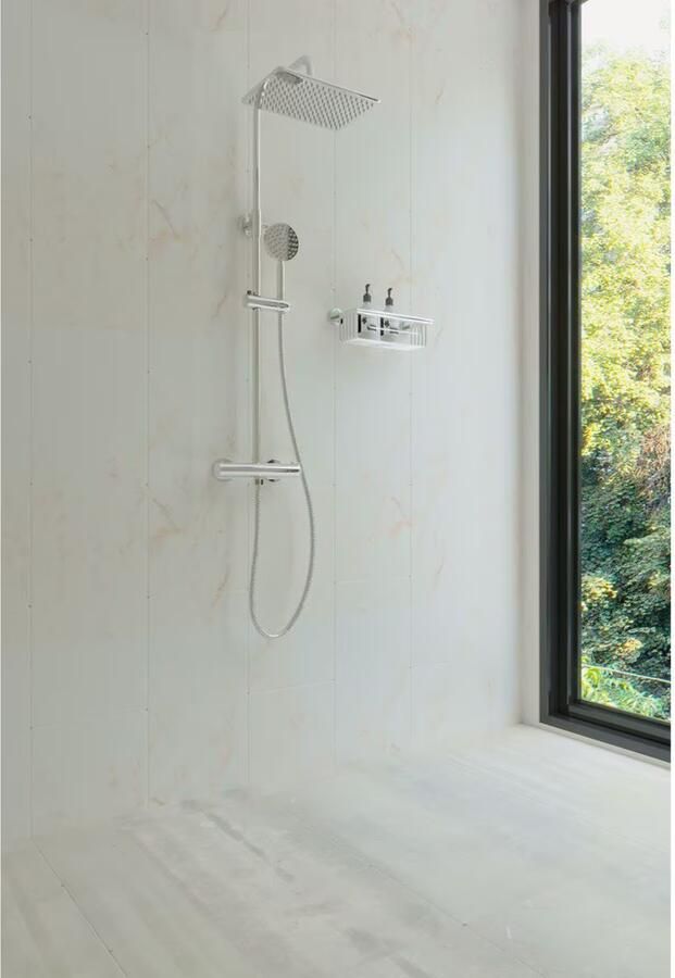 SaniClear Regendouche set Vision | Opbouw | Thermostaatkraan | 2-weg | Chroom