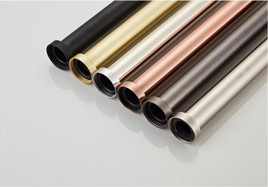 SaniClear Sifon verlengbuis Copper | 5 4" | Compact | Messing | Rond | Geborsteld koper