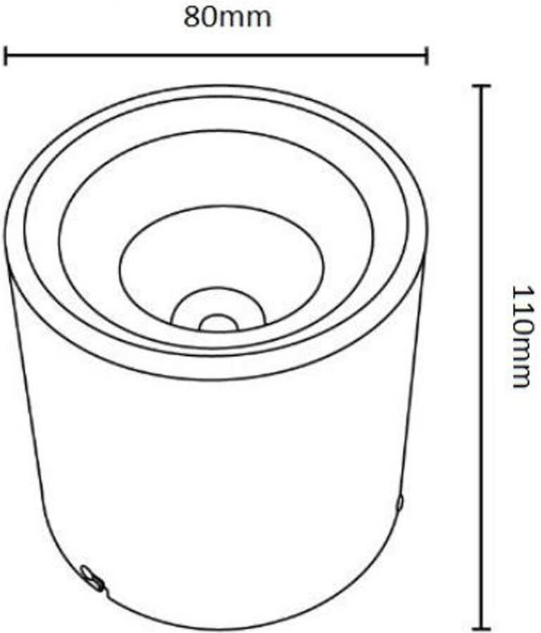 SaniClear Spiegelverlichting Tube | 11x8 cm | Rond | Directe LED verlichting