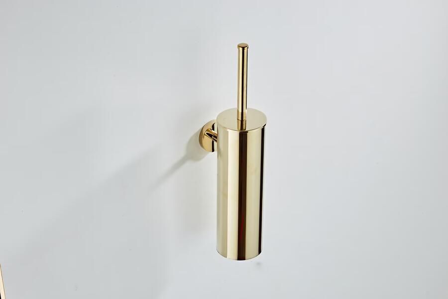 SaniClear Toiletborstel Dorado | Wandmontage | Messing | Rond | Goud glans - Foto 2