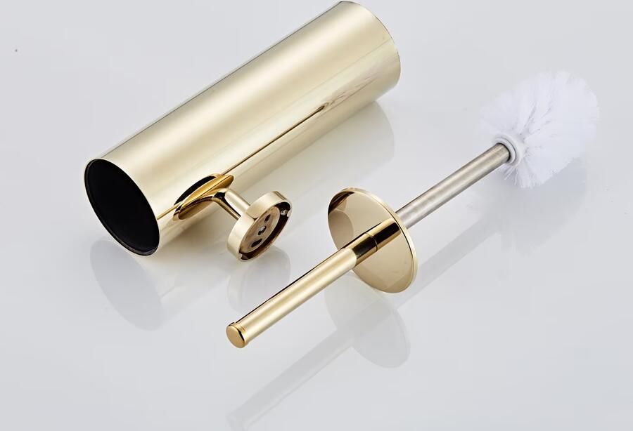 SaniClear Toiletborstel Dorado | Wandmontage | Messing | Rond | Goud glans
